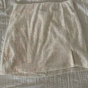 sequin mini skirt